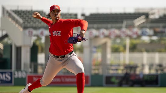 Red Sox Roster Projection: Johan Oviedo leads No. 5 race, Patrick Sandoval's role, Mikey Romero stock rising taken at BSJ Headquarters (Red Sox). Photo by Maddie Malhotra/Boston Red Sox/Getty Images